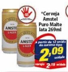 Vencedor Atacadista Cerveja Amstel Puro Malte Lata 269ml oferta