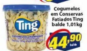 Vencedor Atacadista Cogumelos em conservas Fatiados Ting balde 1.01kg oferta