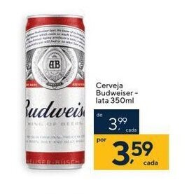 Coop Cerveja Budweiser lata 350ml oferta