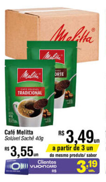 Fort Atacadista Cafe Melitta 40g oferta