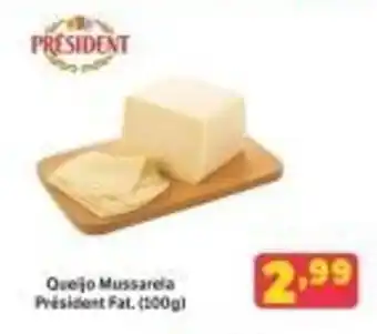 Dia Queijo Mussarela President fatiado 100g oferta
