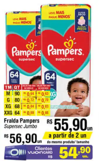 Fort Atacadista Fralda Pampers Supersec oferta