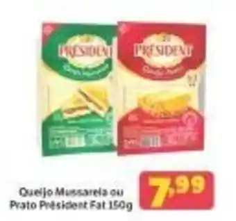 Dia Queijo Mucarela ou Prato President Fatiado 150g oferta