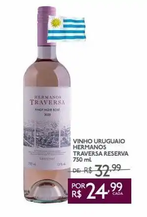 GBarbosa Vinho uruguaio hermanos traversa reserva 750ml oferta