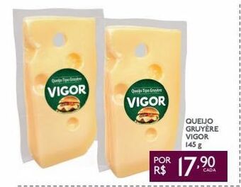 GBarbosa Queijo gruyère vigor 145g oferta
