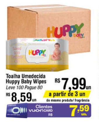 Fort Atacadista Toalha umedecida Huppy Baby Wipes oferta