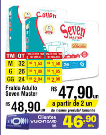 Fort Atacadista Fralda Adulto Seven Master oferta