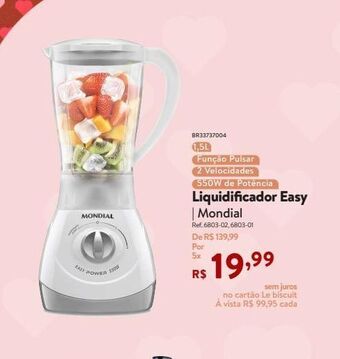 Le Biscuit Liquidificador easy | mondial oferta