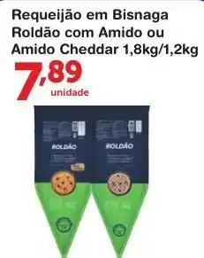 Roldão Requeijao em Bisnaga Roldao com Amido ou Amido Cheddar 1.8kg/1.2kg oferta