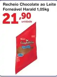 Roldão Recheio Chocolate ao Leite Forneavel Harald 1.05kg oferta
