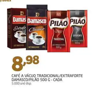 Cooper Café A Vácuo Tradicional Extraforte Damasco Pilão 500g oferta