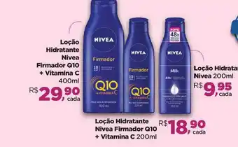 Farmácias Nissei Locao Hidratante Nivea Firmador Q10 + Vitamina C 400ml, oferta