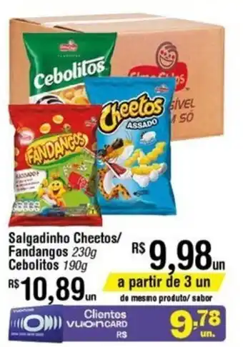 Fort Atacadista Salgadinhos Cheetos/ Fandangos 230g Cebolitos 190g oferta