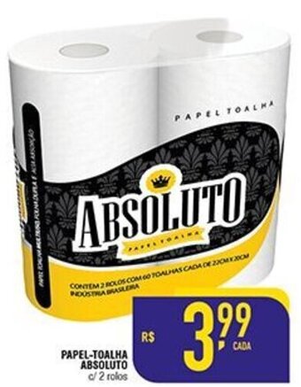 Papel toalha Absoluto c/2 rolos