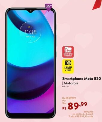 Le Biscuit Smartphone moto e20 motorola oferta