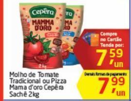Tenda Atacado Molho de tomate cêpera 2kg oferta