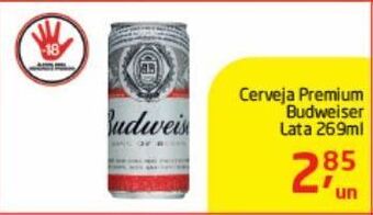 Tenda Atacado Cerveja premium budweiser lata 269ml oferta