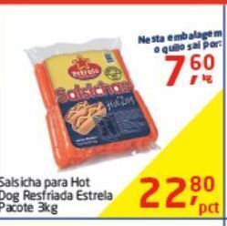 Tenda Atacado Salsicha para hot dog estrela 3kg oferta