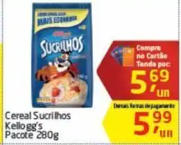 Tenda Atacado Cereal sucrilhos kellogg’s pacote 280g oferta