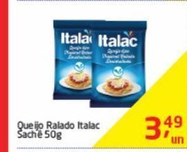 Tenda Atacado Queijo ralado italac 50g oferta