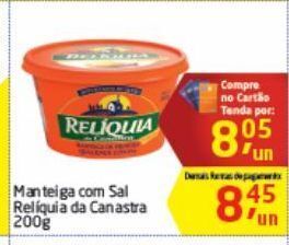 Manteiga com sal reliquia da canastra 200g