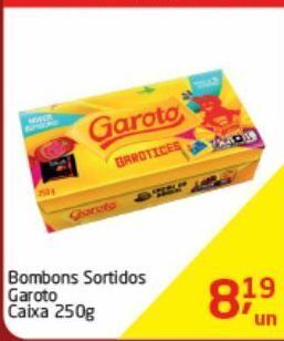 Tenda Atacado Bombons sortidos garoto caixa 250g oferta