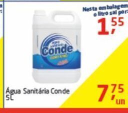 Tenda Atacado Água sanitária conde 5l oferta