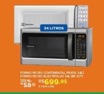 DB Supermercados Forno microondas prata ou electrolux oferta