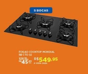 DB Supermercados Fogão mondial oferta