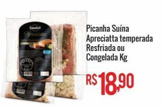 Mart Minas Picanha suína apreciatta temperada resfriada ou congelada kg oferta