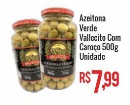 Mart Minas Azeitona verde vallecito com caroço 500g oferta