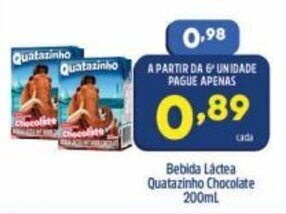 Arena Atacado Bebida Lactea Quatazinho Chocolate 200ml oferta