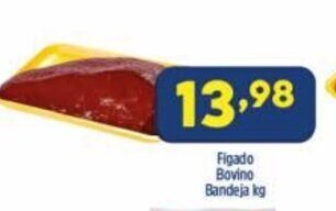 Figado Bovino bandeja 1kg