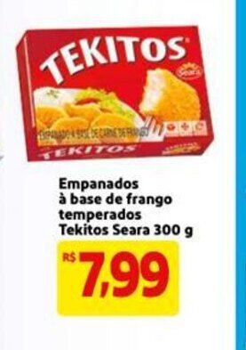 Mercado Extra Empanados a base de frango temperados Tekitos Seara 300g oferta