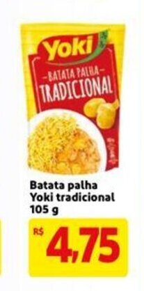 Mercado Extra Batata Palha Yoki tradicional 105g oferta