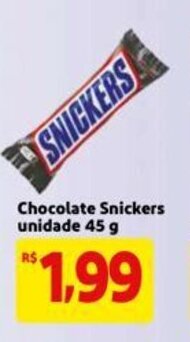 Chocolate Snickers unidade 45g