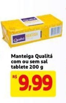 Mercado Extra Manteiga Qualita com ou sem sal tablete 200g oferta