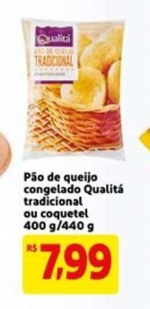 Mercado Extra Pao de Queijo Congelado Qualita Trad. ou coquetel 400g/440g oferta