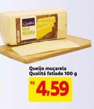 Mercado Extra Queijo mucarela Qualita fatiado 100g oferta