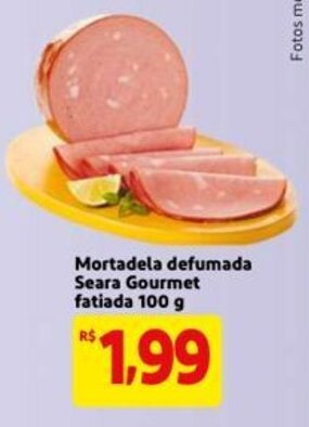 Mercado Extra Mortadela Defumada Seara Gourmet fatiada 100g oferta