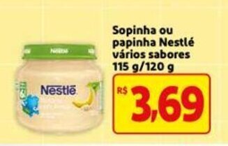 Mercado Extra Sopinha ou papinha Nestle varios sabores 115g/120g oferta
