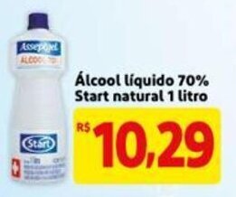 Alcool liquido 70% Start natural 1L