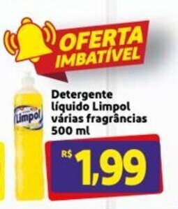 Mercado Extra Detergente Liquido Limpol varias fragrancia 500ml oferta