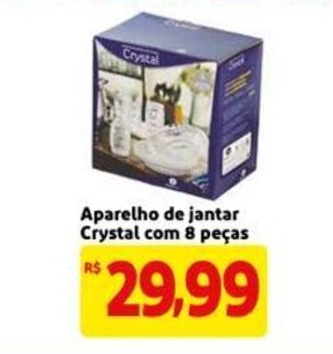 Mercado Extra Aparelho de jantar Crystal com 8 pecas oferta
