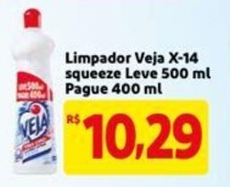 Mercado Extra Limpador Veja X-14 squeeze leve 500ml pague 400ml oferta