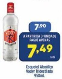 Arena Atacado Coquetel Alcoolico Vodyr Tridestilada 950ml oferta