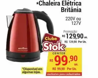 Stok Center Chaleira Elétrica Britânia oferta