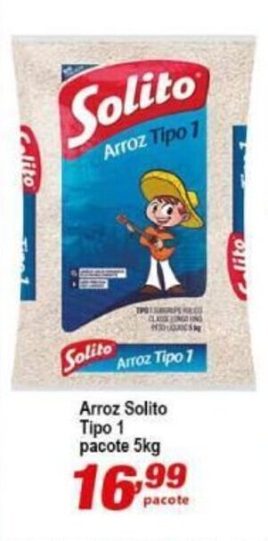 Ricoy Supermercados Arroz Solito tipo 1 pacote 5kg oferta