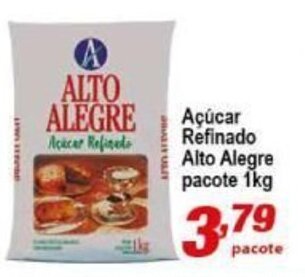 Ricoy Supermercados Acucar Refinado Alto Alegre pacote 1kg oferta