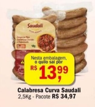Ultrabox Calabresa Curva Saudali 2.5kg oferta